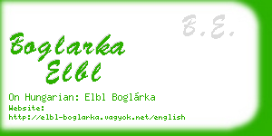 boglarka elbl business card